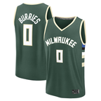 Kooe M.Bucks #0 Brayden Burries Green 2026  Draft First Round Pick Fast Break Jerseys - Icon Edition