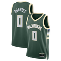 Kooe M.Bucks #0 Brayden Burries Hunter Green Swingman Jerseys - Icon Edition