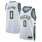Kooe M.Bucks #0 Damian Lillard White Fear The Deer Swingman Player Jerseys - Association Edition