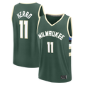 Kooe M.Bucks #11 Tyler Herro Hunter Green Fast Break Replica Jerseys - Icon Edition