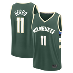 Kooe M.Bucks #11 Tyler Herro Hunter Green Fast Break Replica Jerseys - Icon Edition
