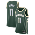Kooe M.Bucks #11 Tyler Herro Hunter Green Swingman Jerseys - Icon Edition