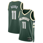 Kooe M.Bucks #11 Tyler Herro Hunter Green Swingman Jerseys - Icon Edition
