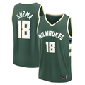 Kooe M.Bucks #18 Kyle Kuzma Hunter Green Fast Break Replica Player Jerseys - Icon Edition