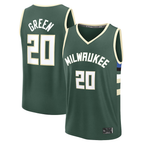 Kooe M.Bucks #20 A.J. Green Hunter Green Fast Break Replica Player Jerseys - Icon Edition