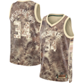 Kooe M.Bucks #34 Giannis Antetokounmpo Brown Select Series Swingman Jerseys