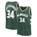Kooe M.Bucks #34 Giannis Antetokounmpo Hunter Green Fast Break Replica Player Jerseys - Icon Edition