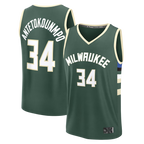 Kooe M.Bucks #34 Giannis Antetokounmpo Hunter Green Fast Break Replica Player Jerseys - Icon Edition