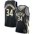 Kooe M.Bucks #34 Giannis Antetokounmpo Jordan Brand Black Swingman Jerseys - Statement Edition