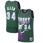 Kooe M.Bucks #34 Ray Allen Mitchell & Ness Kelly Green 199697 Hardwood Classics Swingman Jerseys