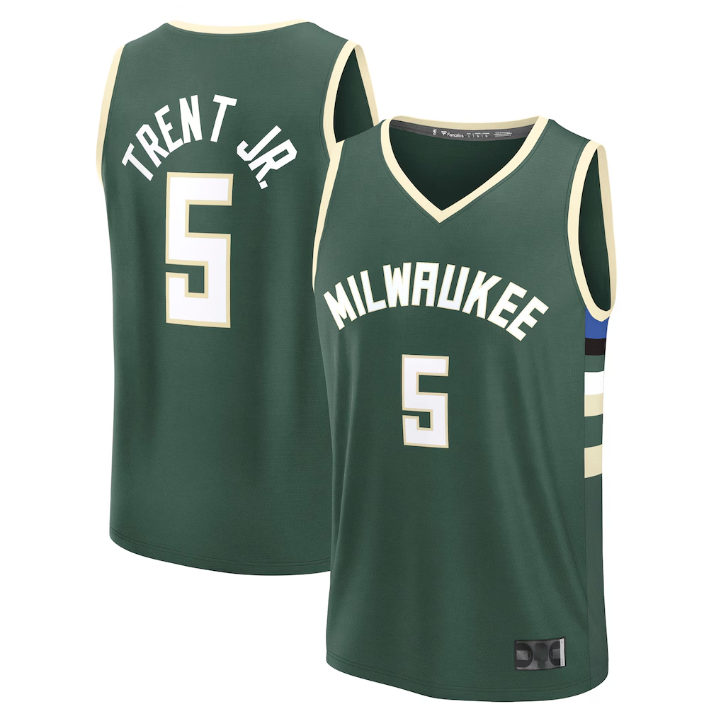 Kooe M.Bucks #5 Gary Trent Jr. Hunter Green Fast Break Replica Player Jerseys - Icon Edition