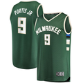 Kooe M.Bucks #9 Bobby Portis Green Fast Break Replica Jerseys - Icon Edition