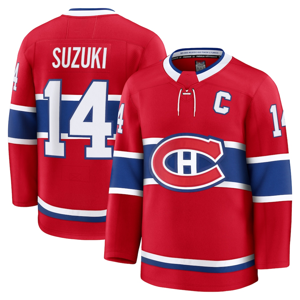 Kooe M.Canadiens #14 Nick Suzuki Red Home Premium Jerseys