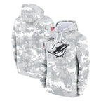 Kooe M.Dolphins Arctic Camo Salute to Service Hoodies Limited Game Blank Player Stitched Jerseys