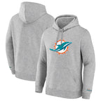 Kooe M.Dolphins Gray LOGO Pullover Hoodies Limited Blank Player Stitched Jerseys