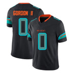 Kooe M.Dolphins #0 Ollie Gordon II Player Black Limited Pitch Rivalries Collection Home Game Stitched Jerseys