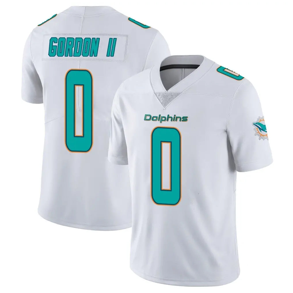 Kooe M.Dolphins #0 Ollie Gordon II Player White Limited Vapor Untouchable Home Game Stitched Jerseys