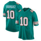 Kooe M.Dolphins #10 Jacob Rodriguez Player Aqua Alternate Home Game Stitched Jerseys