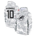 Kooe M.Dolphins #10 Jacob Rodriguez Player Arctic Camo Salute to Service Hoodies Limited Game Stitched Jerseys
