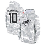 Kooe M.Dolphins #10 Jacob Rodriguez Player Arctic Camo Salute to Service Hoodies Limited Game Stitched Jerseys