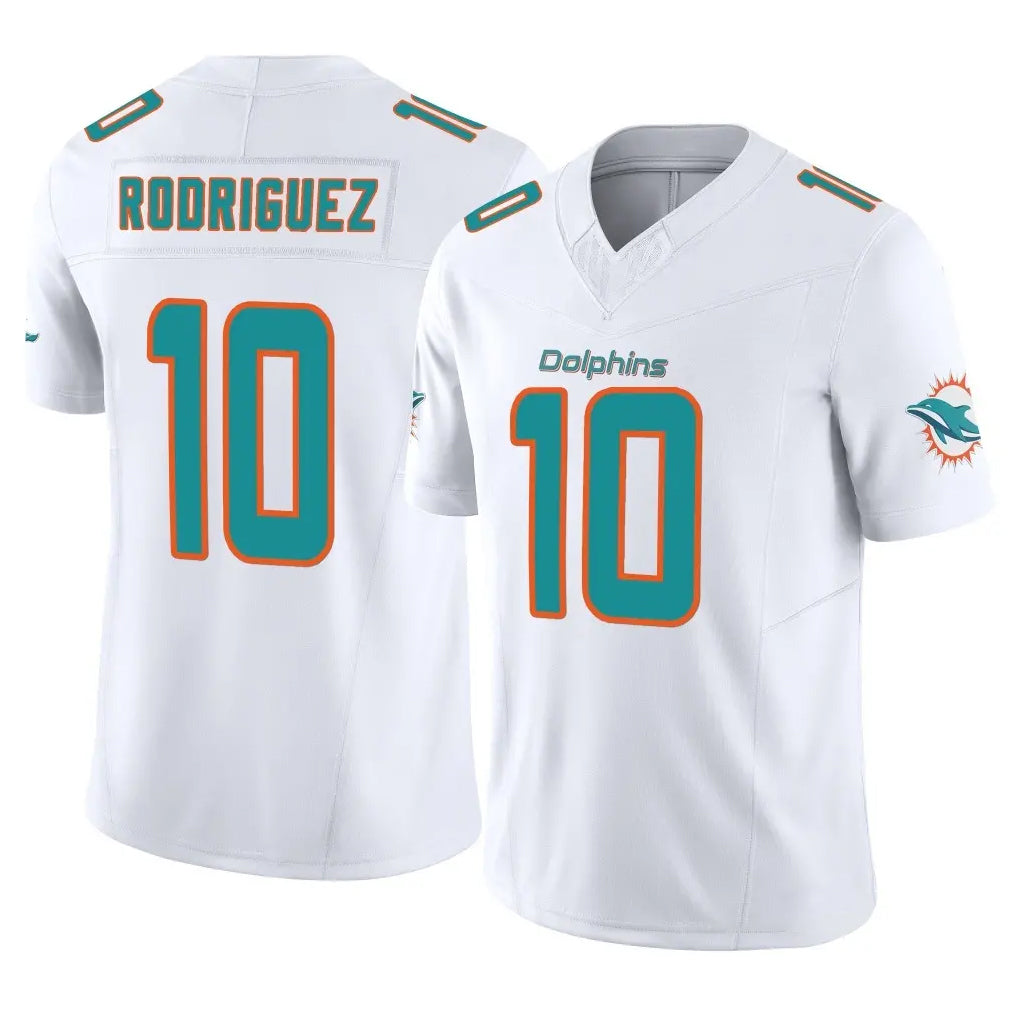 Kooe M.Dolphins #10 Jacob Rodriguez Player White Limited Vapor F.U.S.E. Home Game Stitched Jerseys