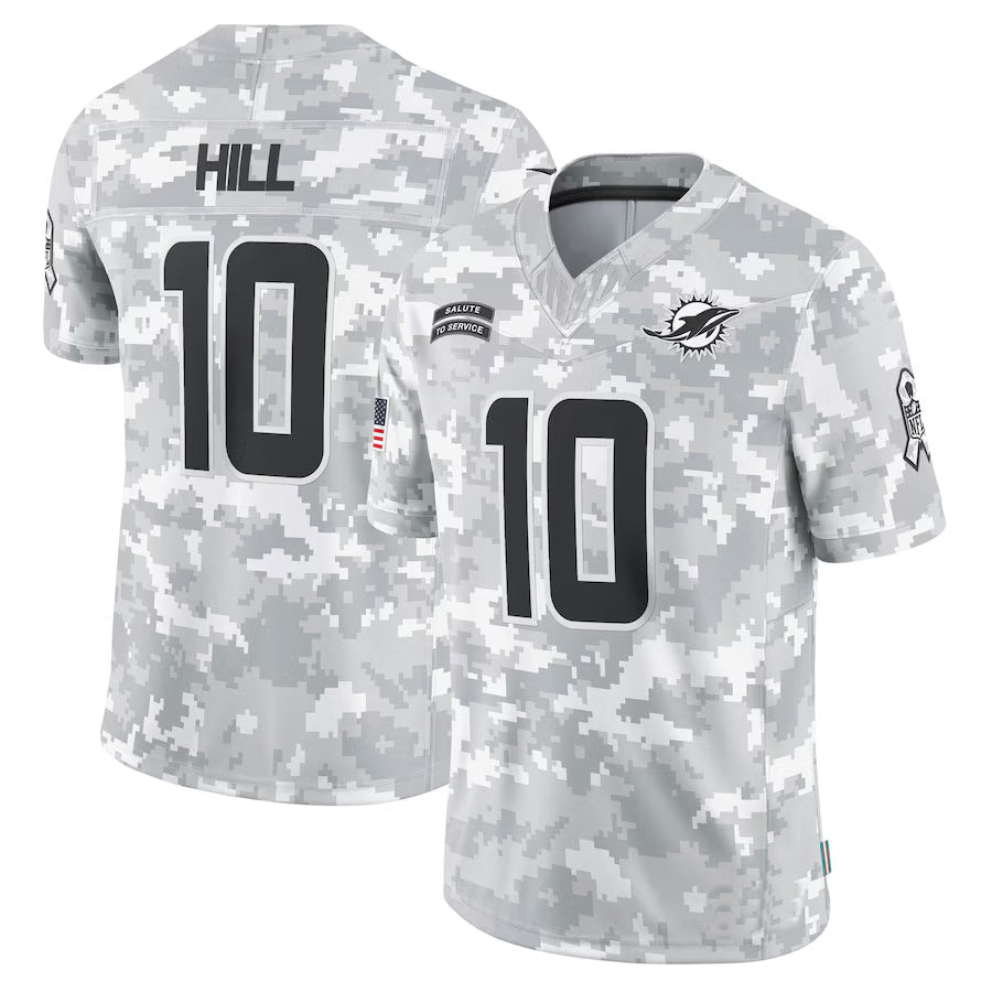 Kooe M.Dolphins #10 Tyreek Hill Player Arctic Camo Salute to Service Limited Stitched Jerseys