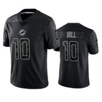Kooe M.Dolphins #10 Tyreek Hill Player Black RFLCTV Limited Stitched Jerseys