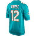 Kooe M.Dolphins #12 Bob Griese Player Aqua Game Stitched Jerseys