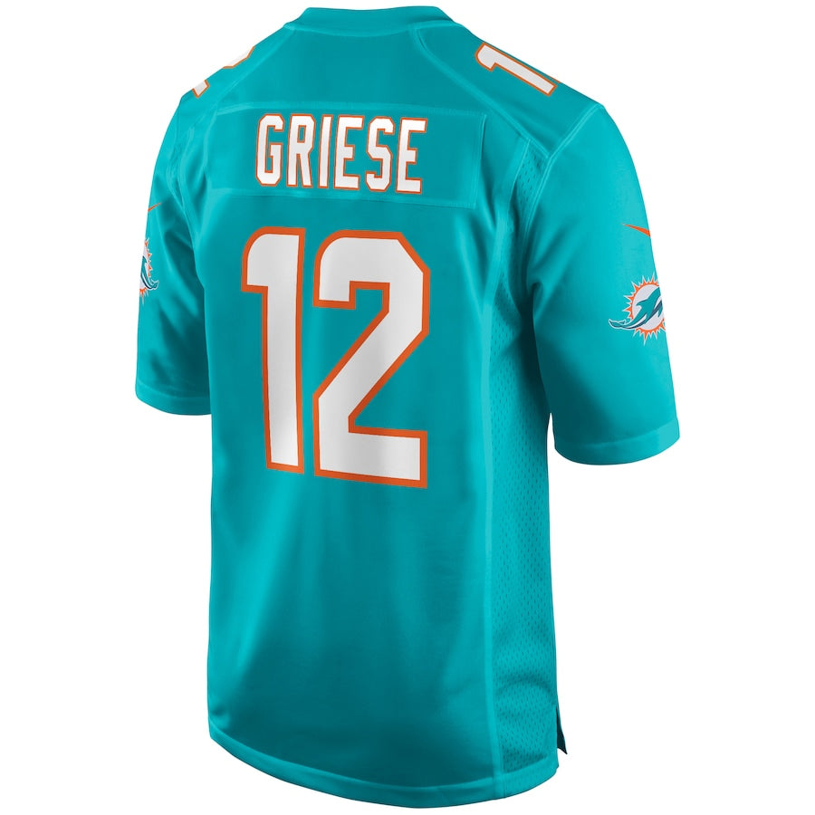 Kooe M.Dolphins #12 Bob Griese Player Aqua Game Stitched Jerseys