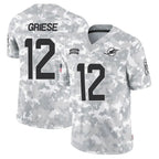 Kooe M.Dolphins #12 Bob Griese Player Arctic Camo Salute to Service Limited Stitched Jerseys