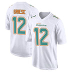 Kooe M.Dolphins #12 Bob Griese Player White Fashion Game Stitched Jerseys