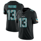 Kooe M.Dolphins #13 Dan Marino Player Black Fashion Limited Game Stitched Jerseys