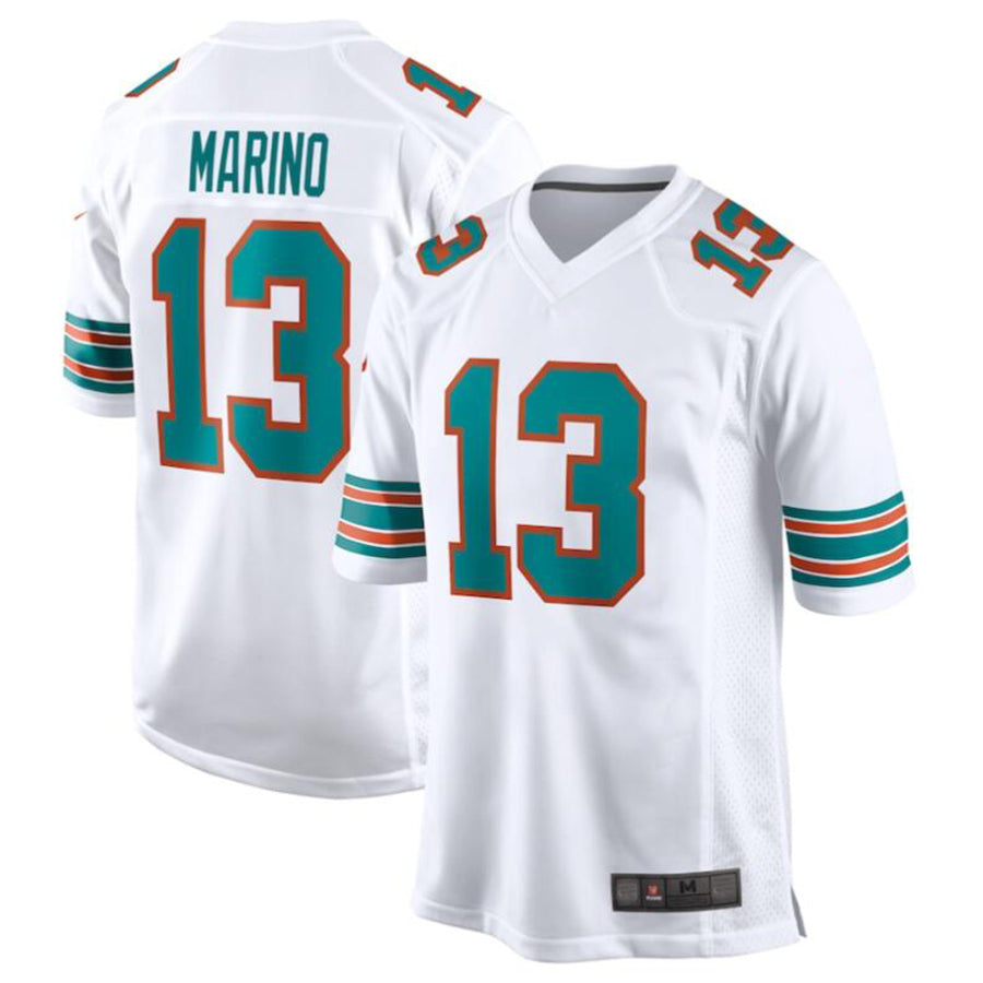 Kooe M.Dolphins #13 Dan Marino White Retired Player Jersey American Stitched Jerseys