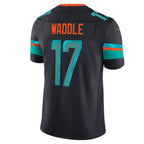 Kooe M.Dolphins #17 Jaylen Waddle Player Blue Rivalries Collection Vapor Limited Stitched Jersey