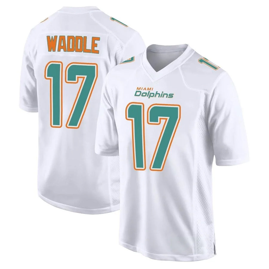 Kooe M.Dolphins #17 Jaylen Waddle Player White Fashion Game Stitched Jerseys