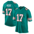 Kooe M.Dolphins #17 Trey Moore Player Aqua Alternate Home Game Stitched Jerseys