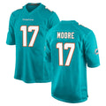 Kooe M.Dolphins #17 Trey Moore Player Aqua Home Game Stitched Jerseys