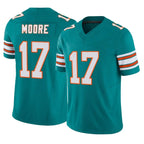 Kooe M.Dolphins #17 Trey Moore Player Aqua Limited Alternate Vapor F.U.S.E. Home Game Stitched Jerseys