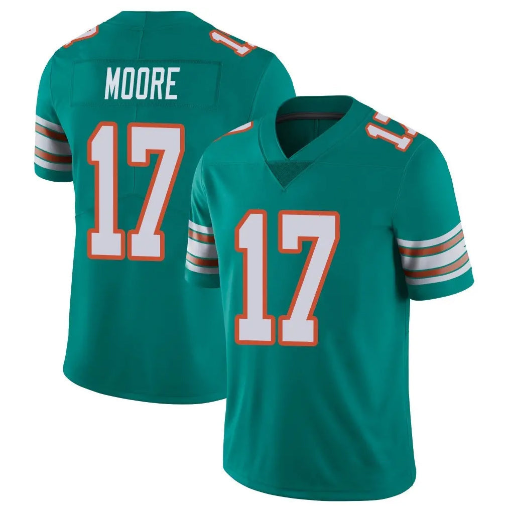 Kooe M.Dolphins #17 Trey Moore Player Aqua Limited Alternate Vapor Untouchable Home Game Stitched Jerseys