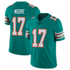 Kooe M.Dolphins #17 Trey Moore Player Aqua Limited Alternate Vapor Untouchable Home Game Stitched Jerseys
