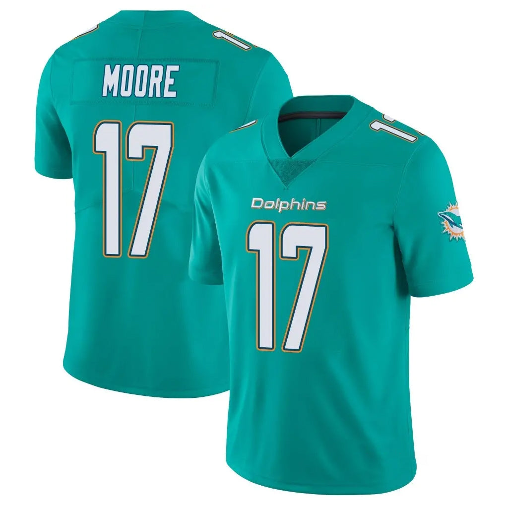 Kooe M.Dolphins #17 Trey Moore Player Aqua Limited Vapor Untouchable Home Game Stitched Jerseys