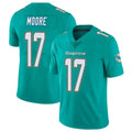 Kooe M.Dolphins #17 Trey Moore Player Aqua Limited Vapor Untouchable Home Game Stitched Jerseys