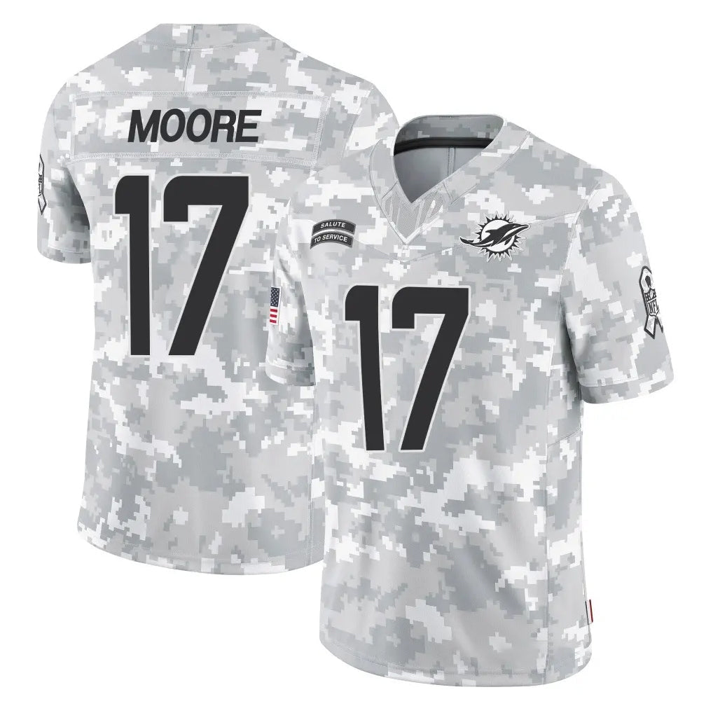 Kooe M.Dolphins #17 Trey Moore Player Arctic Camo Salute To Service Limited Game Stitched Jerseys