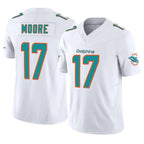 Kooe M.Dolphins #17 Trey Moore Player White Limited Vapor F.U.S.E. Home Game Stitched Jerseys
