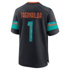 Kooe M.Dolphins #1 Tua Tagovailoa Player Blue Rivalries Collection Game Stitched Jerseys