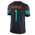 Kooe M.Dolphins #1 Tua Tagovailoa Player Blue Rivalries Collection Vapor Limited Stitched Jerseys