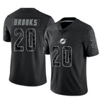 Kooe M.Dolphins #20 Jordyn Brooks Player Black Reflective Limited Game Stitched Jerseys
