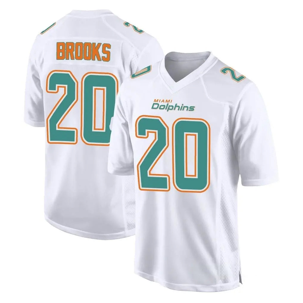 Kooe M.Dolphins #20 Jordyn Brooks Player White Fashion Home Game Stitched Jerseys