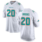 Kooe M.Dolphins #20 Jordyn Brooks Player White Limited Home Game Stitched Jerseys