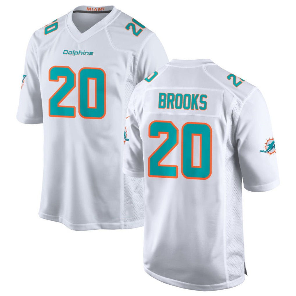 Kooe M.Dolphins #20 Jordyn Brooks Player White Limited Home Game Stitched Jerseys